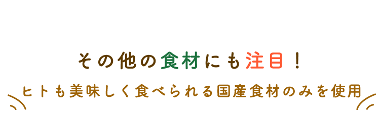 その他の食材にも注目