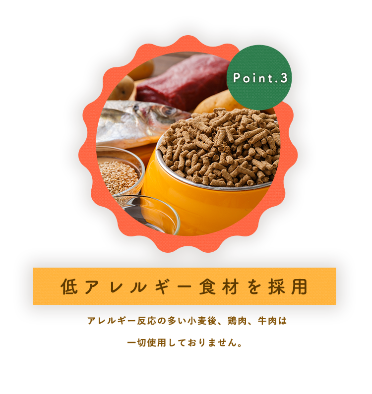 低アレルギー食材を採用